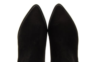 Botki Bayla-161 077 39498 Black Nubuck 161549, Czarny, Skóra naturalna