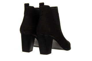 Botki Bayla-161 077 39498 Black Nubuck 161549, Czarny, Skóra naturalna