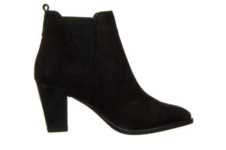 Botki Bayla-161 077 39498 Black Nubuck 161549, Czarny, Skóra naturalna