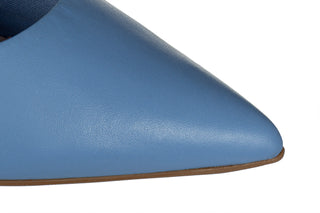 Czółenka Bottero 353701 Azul Lago 523058, Niebieski, Skóra naturalna