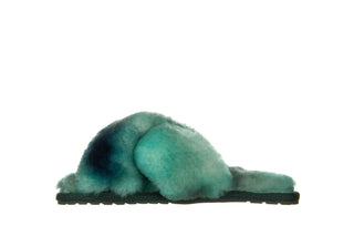 Kapcie Emu Mayberry Tie Dye Green Sea 119138, Zielony, Futro naturalne