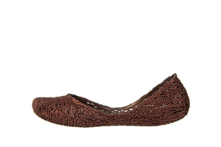 Baleriny Melissa Campana Flow AD Brown 010378, Brąz, Guma