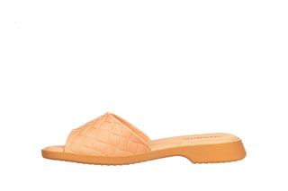 Klapki Azaleia Simone Comfy Flat Rast Beige Brown 198015, Beż/Brąz, Tworzywo