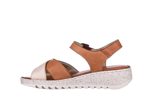 Sandały Bayla-161 016 981 Beige Coconut 161197, Brąz/ Beż, Skóra naturalna