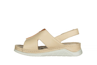 Sandały Bayla-161 022 05 6101 Beige Dark Coconut 161275, Beżowy, Skóra naturalna