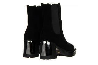 Botki Lola Lola by Sca'viola S-79 Black Suede 047207, Czarny, Skóra naturalna