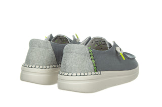Półbuty HeyDude Wendy Rise Chambray Abyss Blue 003220, Niebieski, Materiał