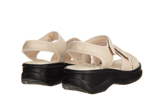 Sandały Azaleia Tania Soft Therapy Pap Off White Black 198024, Biały/Czarny, Materiał