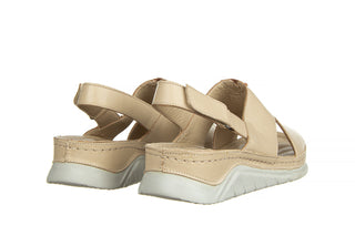 Sandały Bayla-161 022 05 6101 Beige Dark Coconut 161275, Beżowy, Skóra naturalna