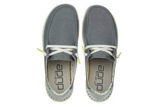 Półbuty HeyDude Wendy Rise Chambray Abyss Blue 003220, Niebieski, Materiał
