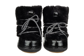 Śniegowce Bayla-194 Moonia Black 194009, Czarny, Futro sztuczne