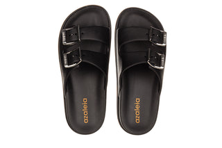 Klapki Azaleia Dani Anatomic Tam Black 198009, Czarny, Tworzywo