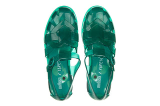 Sandały Melissa Heart Sandal Capetos AD Green Transparent 010407, Zielony, Guma