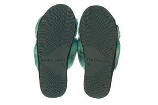 Kapcie Emu Mayberry Tie Dye Green Sea 119138, Zielony, Futro naturalne