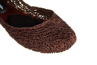 Baleriny Melissa Campana Flow AD Brown 010378, Brąz, Guma