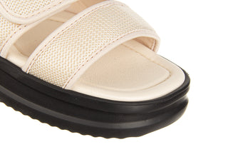 Sandały Azaleia Tania Soft Therapy Pap Off White Black 198024, Biały/Czarny, Materiał
