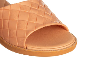 Klapki Azaleia Simone Comfy Flat Rast Beige Brown 198015, Beż/Brąz, Tworzywo
