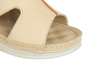 Sandały Bayla-161 022 05 6101 Beige Dark Coconut 161275, Beżowy, Skóra naturalna