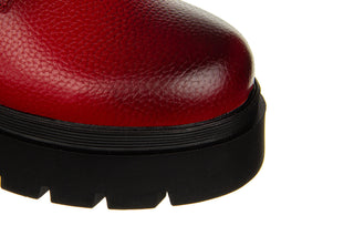 Trzewiki Bayla-161 084 606 92 85 Red Floather Black Floather 161595, Czerwony, Skóra naturalna