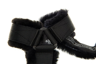 Sandały Emu Raven Black 119160, Czarny, Futro naturalne
