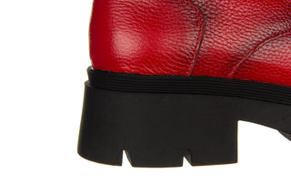 Trzewiki Bayla-161 084 606 92 85 Red Floather Black Floather 161595, Czerwony, Skóra naturalna
