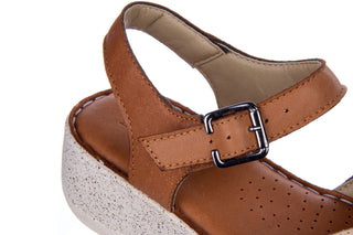 Sandały Bayla-161 016 981 Beige Coconut 161197, Brąz/ Beż, Skóra naturalna