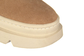 Botki Bayla-161 031 Jordy 001 Srt 81 Agatha Camel Suede 161657, Beżowy, Skóra naturalna
