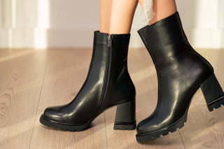 Botki Bayla-112 0692-1614 27 Black 112082, Czarny, Skóra naturalna