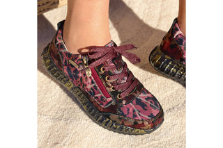 Sneakersy Laura Vita Burton 43 Wine 202146, Bordowy, Skóra naturalna