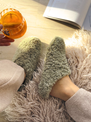 Pantofle Verbenas York Damara Laurel 212006, Zielony, Materiał