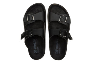 Klapki D Franklin Vibe Sandals Buckle Champion Pink 206014, Czarny, Skóra ekologiczna