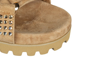 Sandały Alma En Pena V251703 Suede Sand 207007, Beżowy, Skóra naturalna