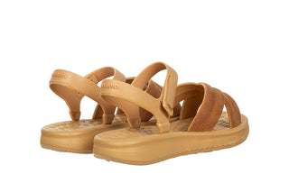 Sandały Azaleia Rafa Sand Flocked Honey Beige, Beżowy, Tworzywo