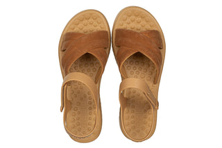 Sandały Azaleia Rafa Sand Flocked Honey Beige, Beżowy, Tworzywo