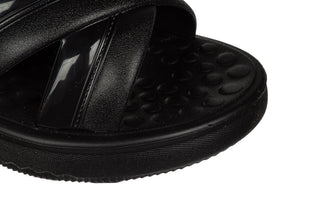 Sandały Azaleia Rafa Sand Black, Czarny, Tworzywo