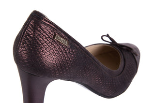 Czółenka Bayla-097 SW7024-101 Fiolet Metalic, Skóra naturalna