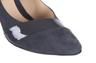 Czółenka Bayla-097 ZL7017-101 Szary, Skóra naturalna