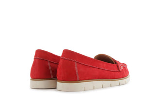 Mokasyny Bayla-112 058-519 15YY Byn Kirmizi Nubuck - Red, Czerwony, Skóra naturalna