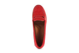 Mokasyny Bayla-112 058-519 15YY Byn Kirmizi Nubuck - Red, Czerwony, Skóra naturalna