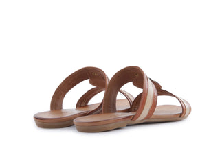 Klapki Bayla-112 243-460 BY Taba Bej - Tan Beige, Brąz, Skóra naturalna