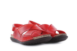 Sandały Bayla-112 473-462-329 Kirmizi - Red , Czerwony, Skóra naturalna