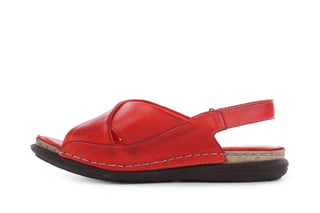 Sandały Bayla-112 473-462-329 Kirmizi - Red , Czerwony, Skóra naturalna