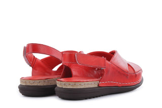 Sandały Bayla-112 473-462-329 Kirmizi - Red , Czerwony, Skóra naturalna