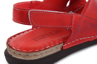 Sandały Bayla-112 473-462-329 Kirmizi - Red , Czerwony, Skóra naturalna