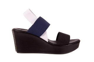 Sandały Bayla-116 16157 Black Navy White, Czarny/ Granat/ Biały, Materiał