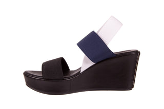 Sandały Bayla-116 16157 Black Navy White, Czarny/ Granat/ Biały, Materiał