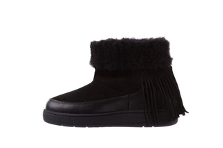 Śniegowce Bayla-158 17087 Black, Czarny, Skóra naturalna