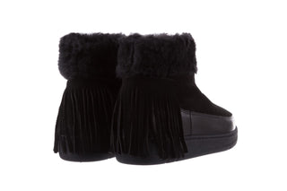 Śniegowce Bayla-158 17087 Black, Czarny, Skóra naturalna