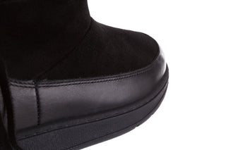 Śniegowce Bayla-158 17087 Black, Czarny, Skóra naturalna