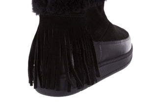 Śniegowce Bayla-158 17087 Black, Czarny, Skóra naturalna